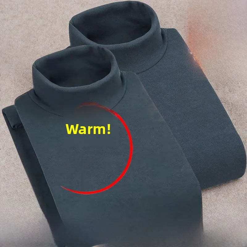 Half turtleneck [solid color] dark gray + dark gray