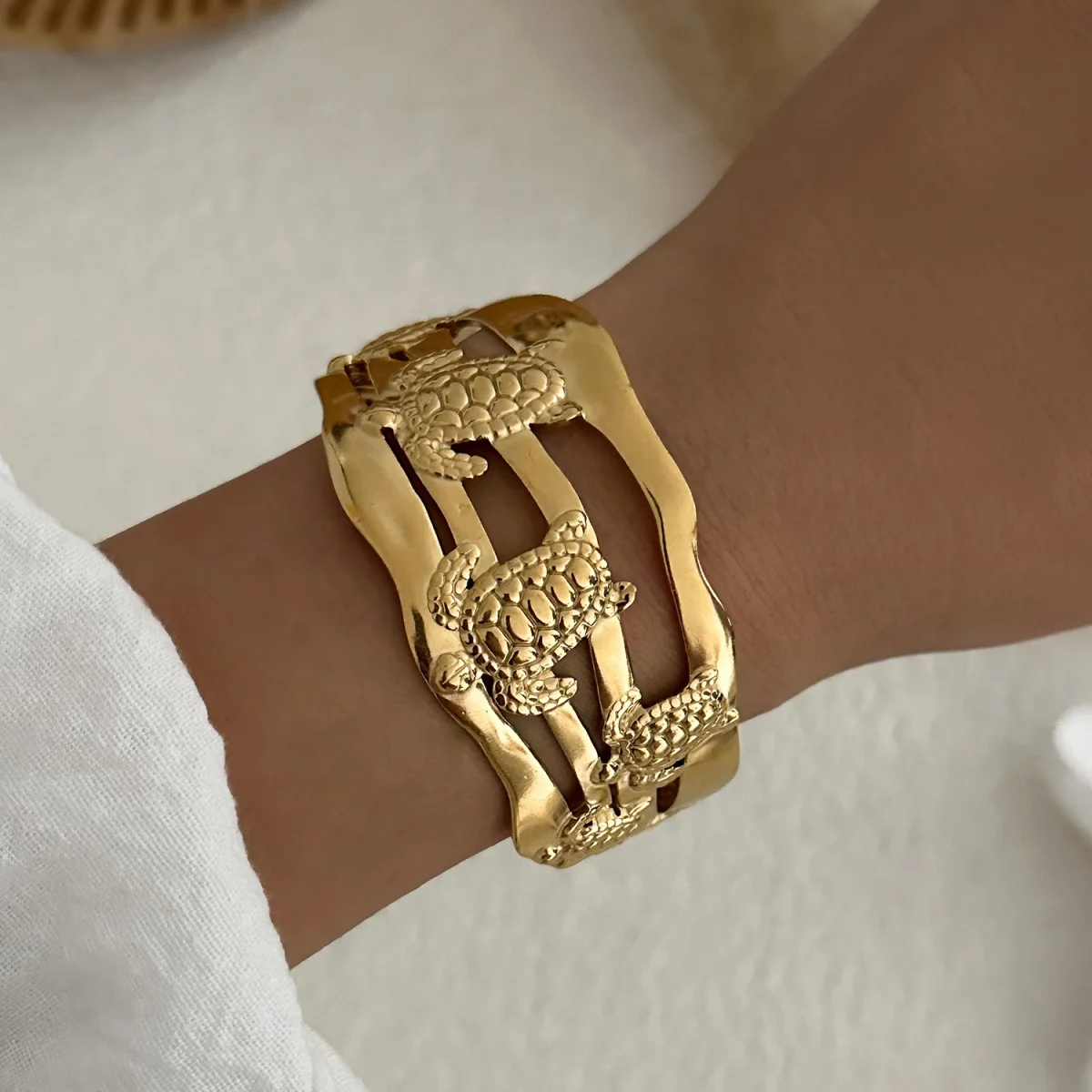 Edelstahl Spiral-Muschel-Armreifen für Damen und Herren, Punk-Sommer-Schmuck mit Krabben-, Fisch-, Seestern-, Schildkröten- und Hummer-Motiven, Strand-Schmuck – Detail 23
