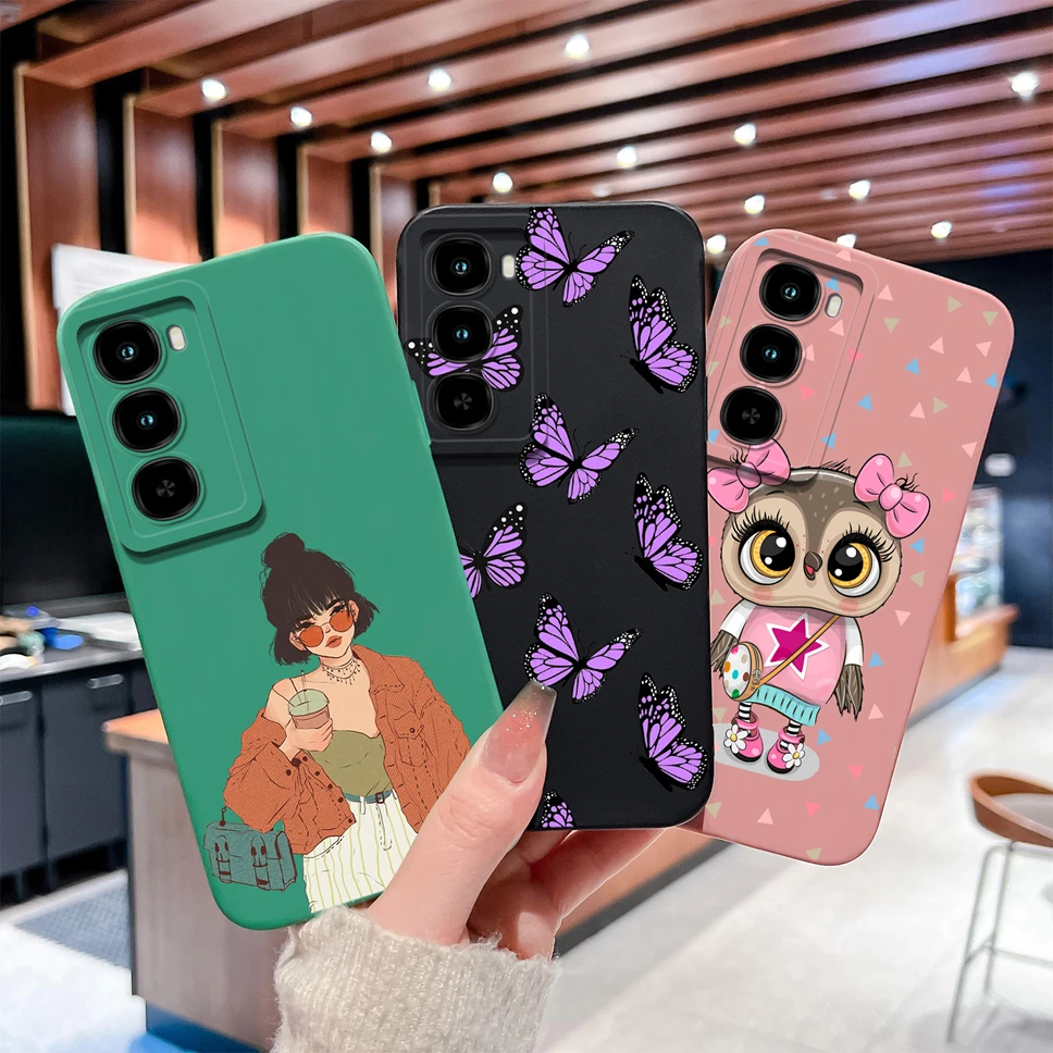 Butterfly Design Liquid Silicone Protective Phone Case, Soft and Smooth  with Bumper Shell