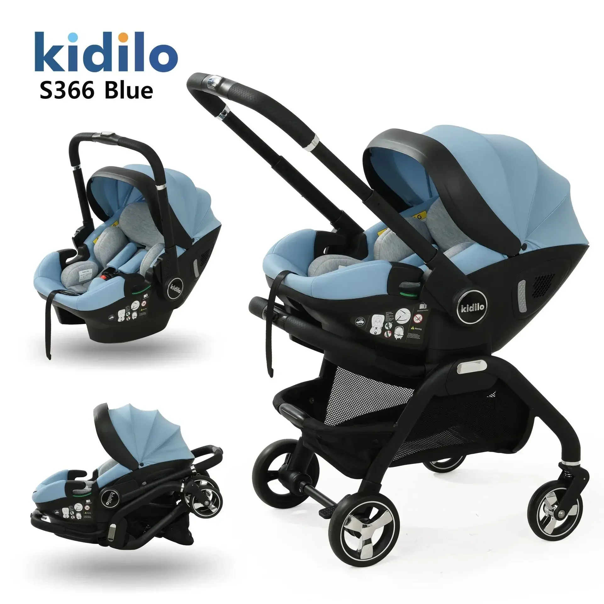3-in-1 baby safety stroller, two-way newborn baby safety seat, portable 3-in-1 stroller for ages 0-2le for 0-2 years old 1
