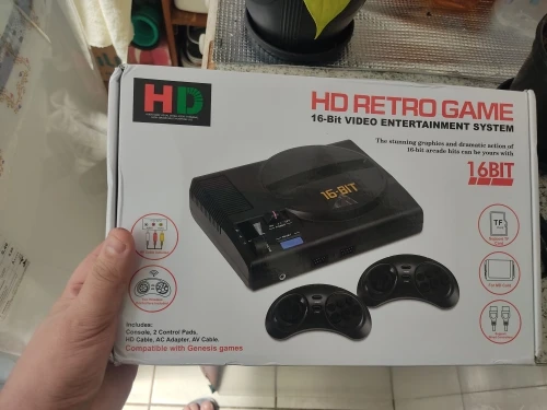 Беспроводная HD Ретро ТВ Видео игровая консоль для Genesis для MegaDrive 16 бит игры Поддержка TF карты и картриджа с 1000 играми