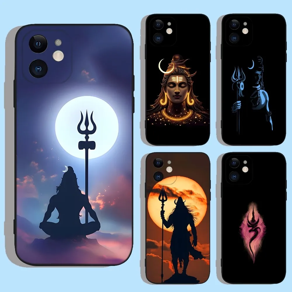 Lord Shiva God Phone Case For Apple Iphone 15,14,13,12,11,Xs,Xr,X,8,7,Pro,Max,Plus,Mini Silicone Black Cover