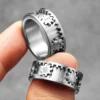 Fidget Spinner Gemstone Gear Men Rings Stainless Steel Women Jewelry Punk New in Rock Hip Hop Fashion Accessories Gift Wholesale 6