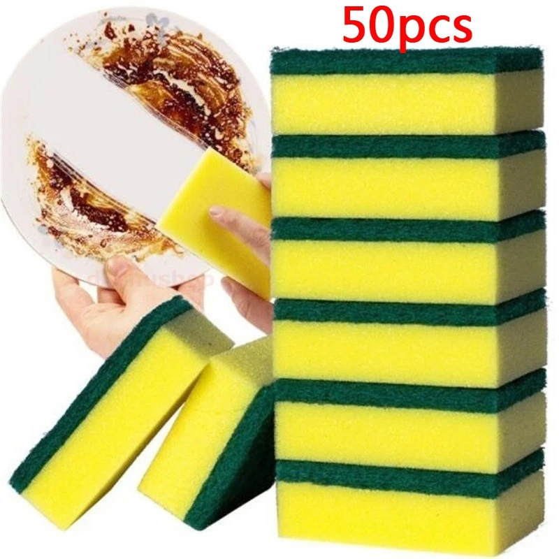 50pcs Sponge Scouring Pad AliExpress