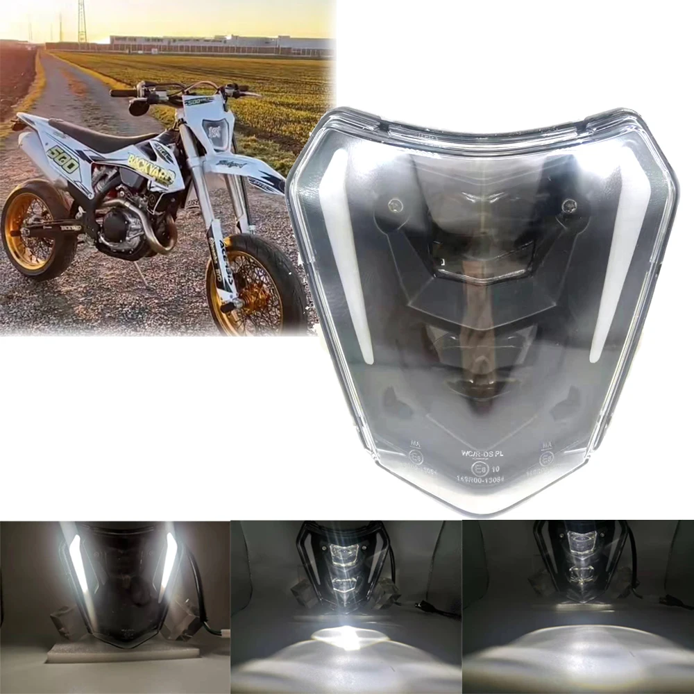 

For KTM EXC XC XCF SX SXF LED Headlight headlamp DRL Light Lamp Light Wick Motocross Enduro Dual Sport Dirt Bike Head Light