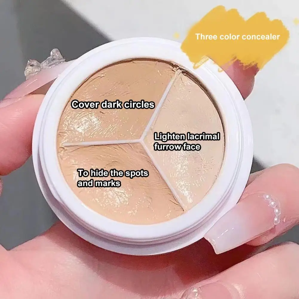 Waterproof Concealer Covers Acne Marks Dark Circles Long lasting cream 3 Color Concealer Palette Cream Cosmetics makeup concealer waterproof concealer face concealer concealer palette concealer foundation cream