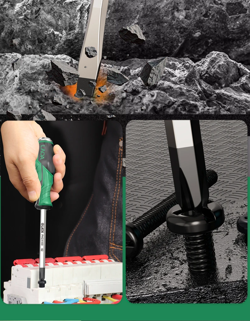 LAOA Hochleistungs-Schlagschrauber mit Hammer mit vollem Klanggriff durch Design für robuste Befestigung und Haltbarkeit bei Anspruchung – Detail 12