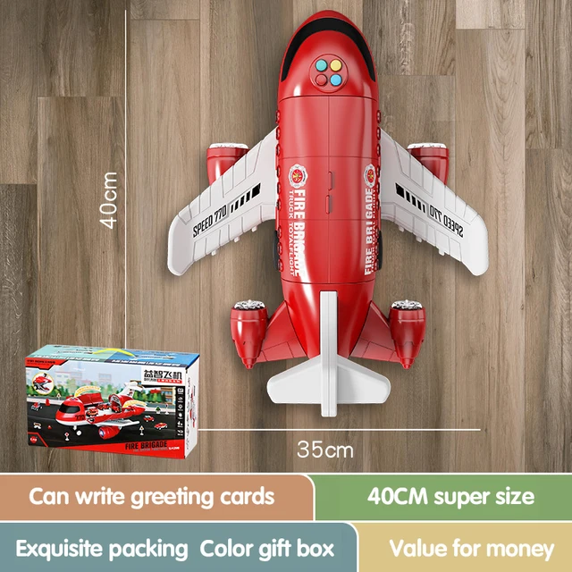 12/6Pcs Car Model Large Children Toys Airplane Toy Model Passenger Plane Multi-Function Inertia Toy Cars for Boys Kids Gift 3