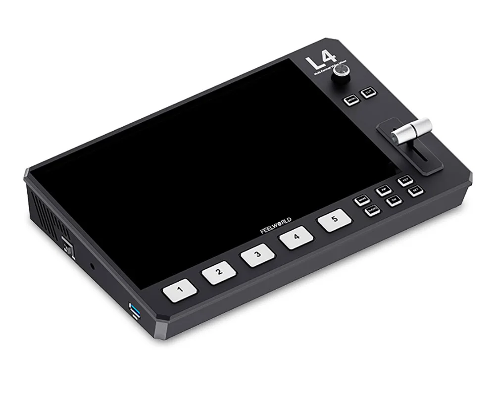 FEELWORLD L4 Video Switcher Multi-camera Video Mixer 10.1 inch Touch Screen USB3.0 Fast Streaming Live Streaming Equipments