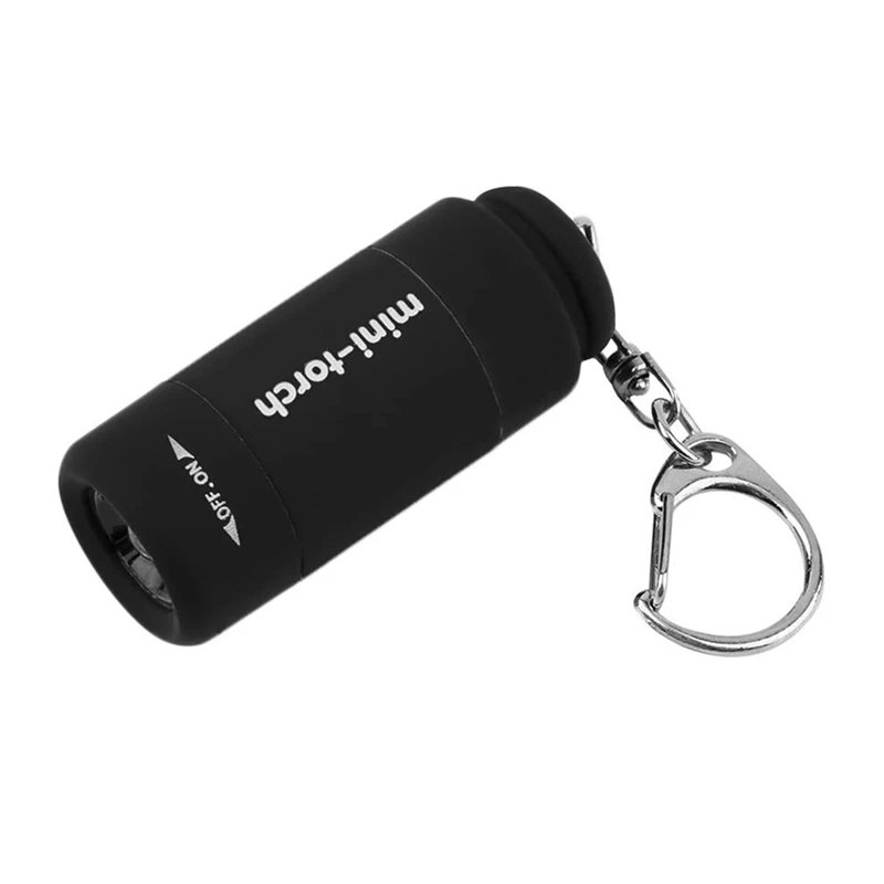 

2X Mini Torch Keychain LED Rechargeable USB Mini Flashlight Portable Pocket Torch Keyring DIY Tool For Home