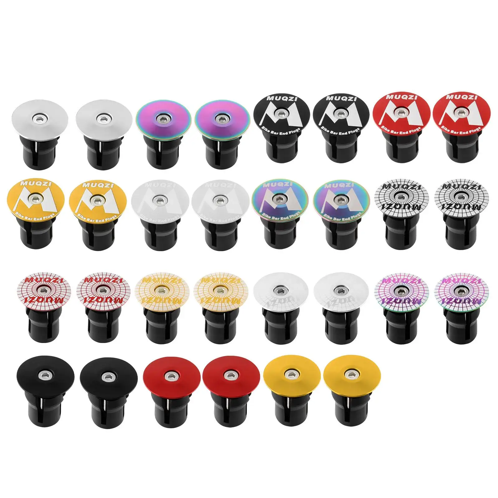 2 Pieces Bikes Bar End Bike Handlebar Expansion Lock Handle Bar Caps for