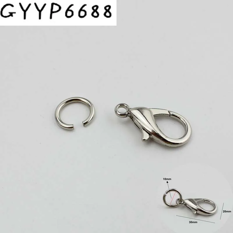 50pcs 43*20mm light gold metal fitting hardware handbag/bag's tassel cap clasp hook screw connector hanger o ring | Багаж и сумки