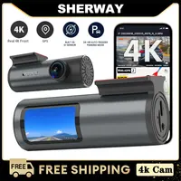 Caméra de tableau de bord 4K WiFi GPS pour voitures Mini voiture avant DVR 24H Mode de stationnement capteur G enregistreur vidéo de conduite de voiture enregistrement en boucle 1