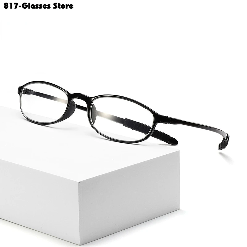 TR90 Ultraleicht Lesebrille für Männer und Frauen Mittleren alters Ältere Mode Tragbare Kleine Rahmen Runde Brillen + 1,0 zu + 4,0