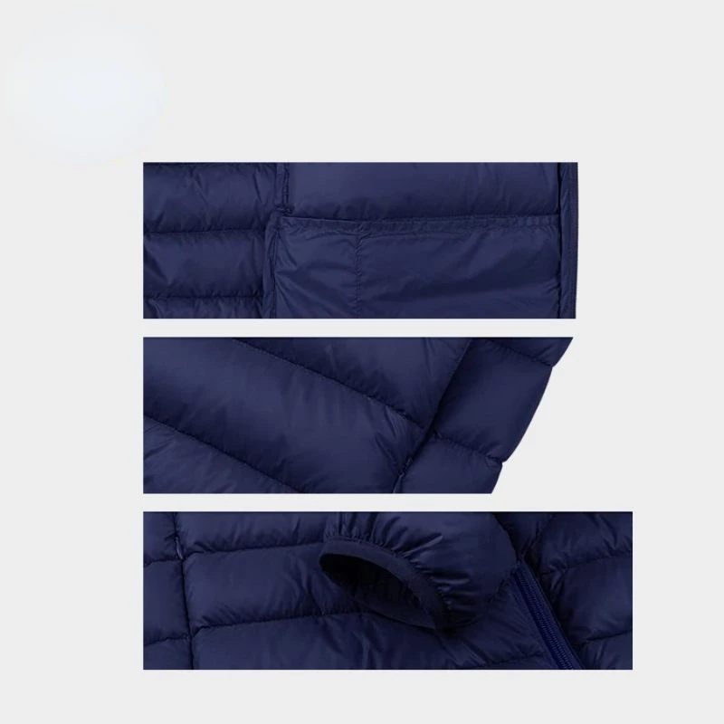 2023 Spring Autumn The New Style MEN\'S Ultra Lightweight Hooded Down Jacket Packable Long-Sleeve Full-Zip Puffer Jacket M-6XL