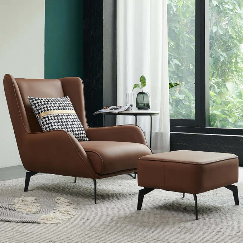

Italian style single person sofa chair, modern leisure living room tiger chair