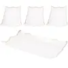 4 Pcs Square Paper Lace Plate Party Trays for Serving Food Utensils Dessert Fruit Platters Cardboard and Parties 3
