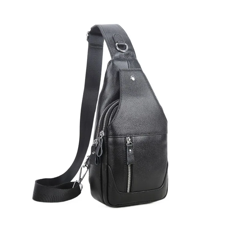 

AETOO New commuter casual first layer cowhide one shoulder bag leather fashion crossbody bag business men's bag student Fanny p