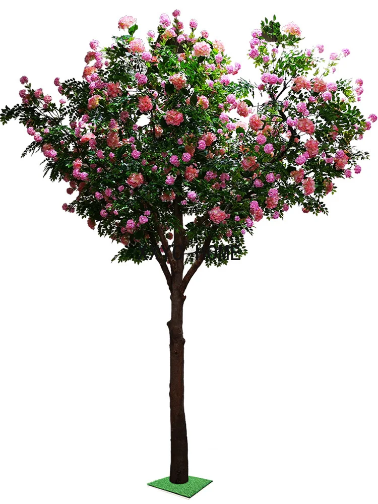 

Имитация гортензии для внутреннего пола, имитация зеленых искусственных деревьев, украшение для дома в отеле, цветочное украшение