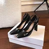 Patent Leather High Heel Women Mary Jane Shoes Fashion Square Toe Buckle Shoes Spring Autumn Ladies Elegant Party Dress Shoes 1