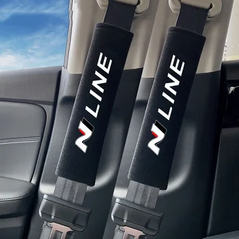 Copri Cintura di Sicurezza per Auto, Cuscinetto Protettivo per Spalla, Accessorio per Hyundai N Line Elantra Kona i10 i20 i30 ix25 IX35 Tucson Sonata