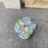 Mini Melissa Girls Sandals Summer New Contrast Color Cow Pattern Flat Children Sandals Fashion Baby Boys Girls Beach Shoes 5