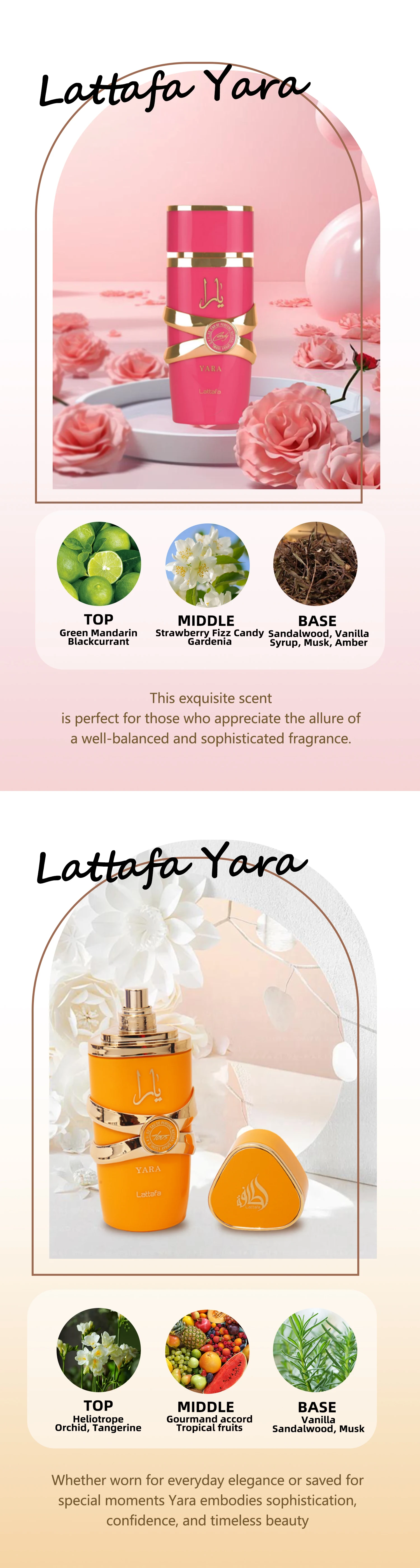 Lattafa Asad Bourbon & Yara Arabic Perfumes