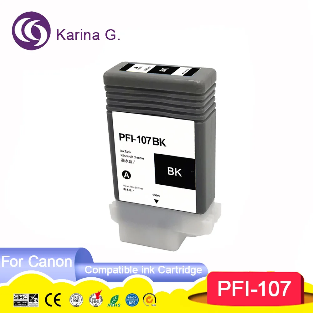 Premium PFI 107 Color Compatible Ink Jet cartridge for PFI107  PFI-107 for  IPF6