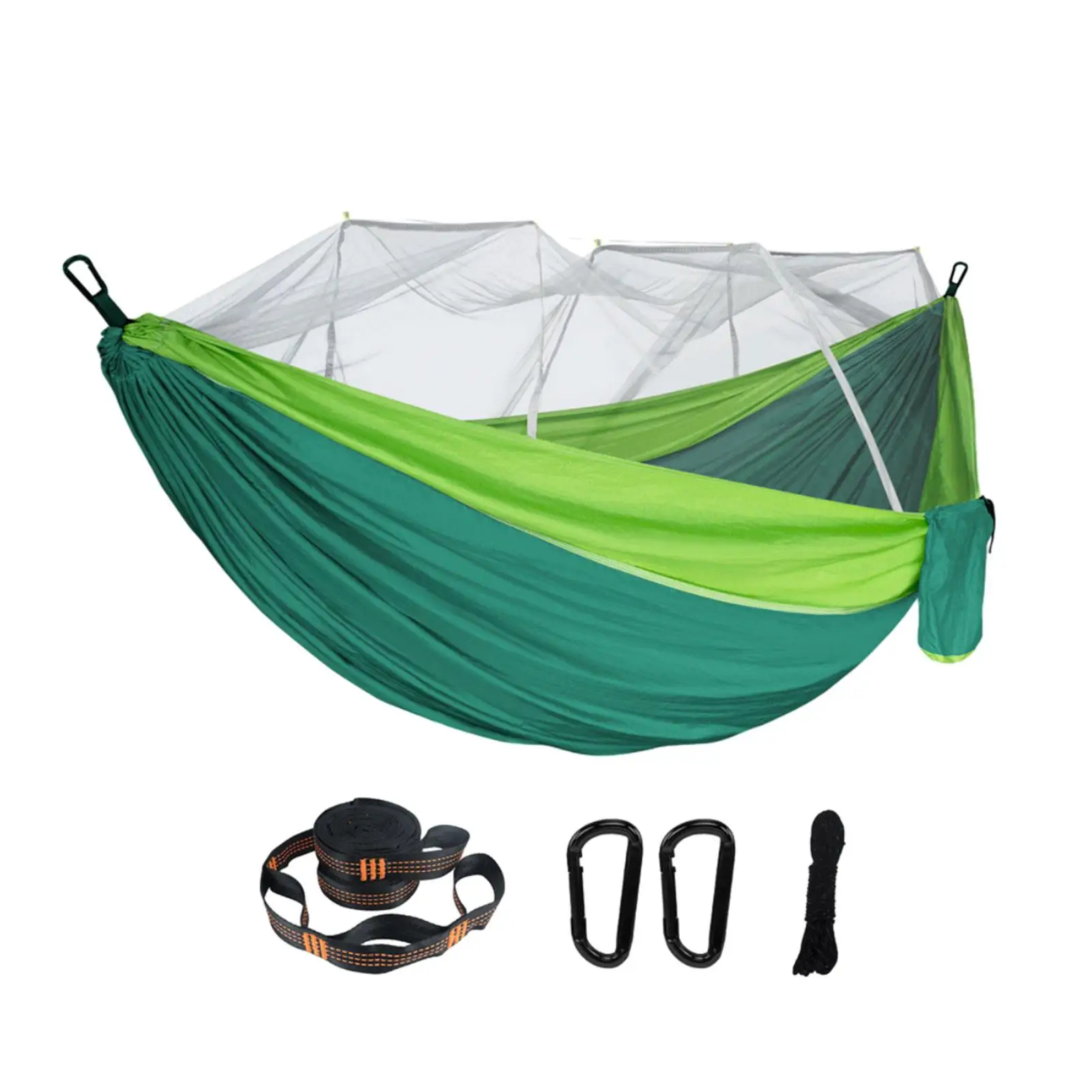 Camping Hammock with Net Hanging Accessories Tree Hammock 2 Person Hammock for Indoor Travel Backpacking Backyard Beach