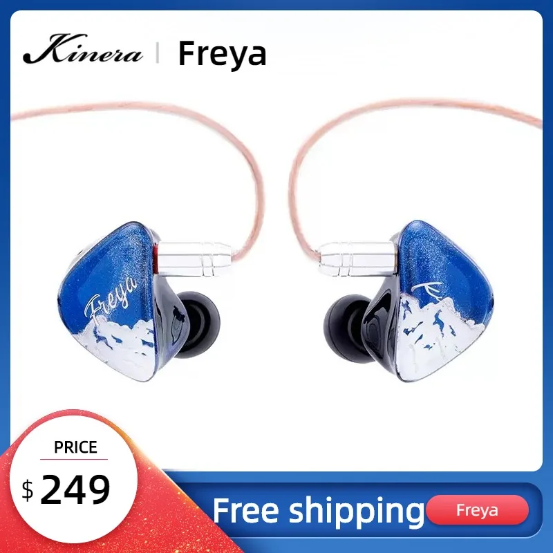 KINERA Freya 3BA+1DD Hybrid 4 Driver Unit HIFI In Ear Monitor Earbud With 2Pin Cable Earphone IEM Hand-painted Shell Headset