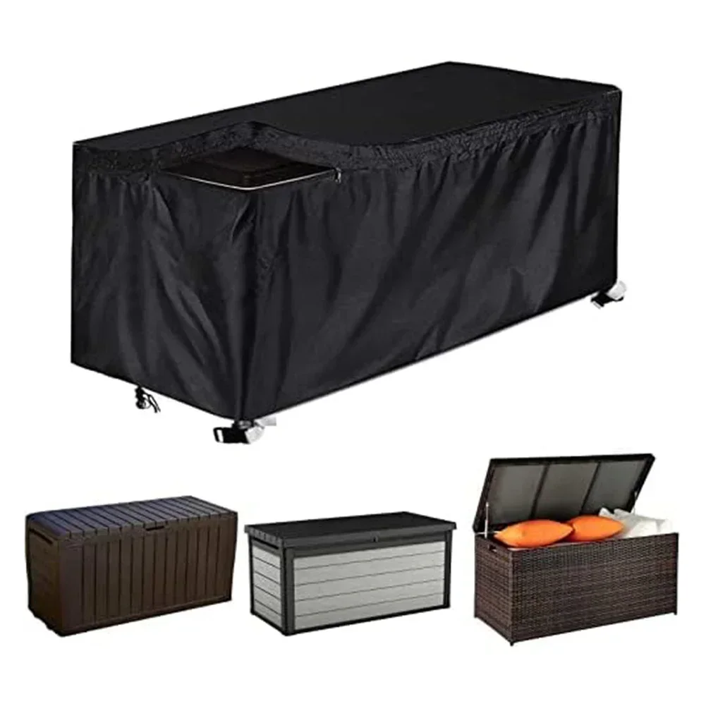 Patio Furniture Cover Waterproof Garden Storage Box Cover Outdoor Deck Cover Furniture Protective Bag Storage Bag Container 210D