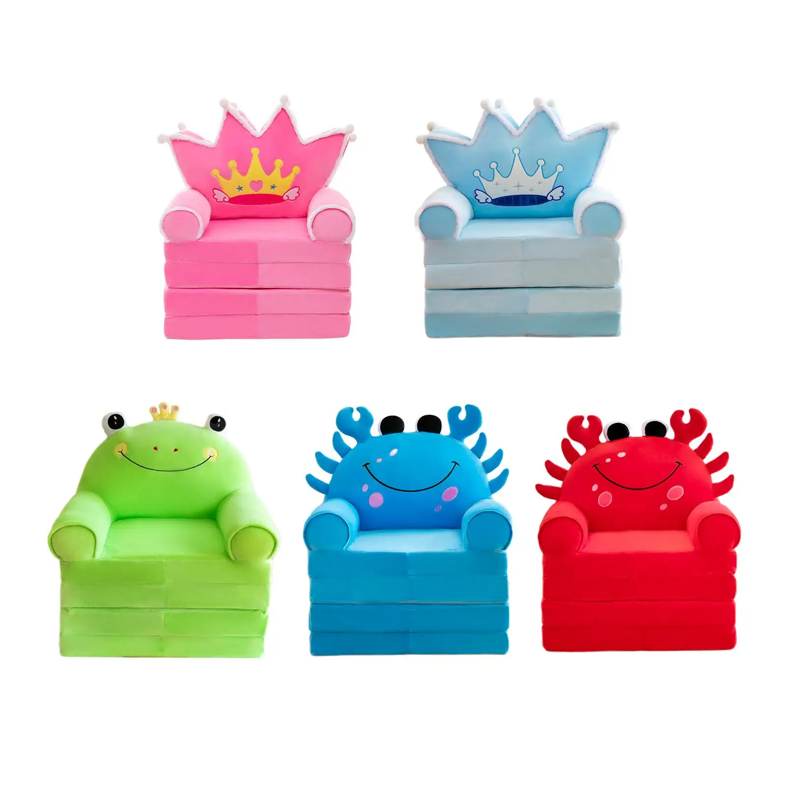 

Cartoon Foldable Kids Sofa Cover Boys Girls Flip Open Couch Seat Cover