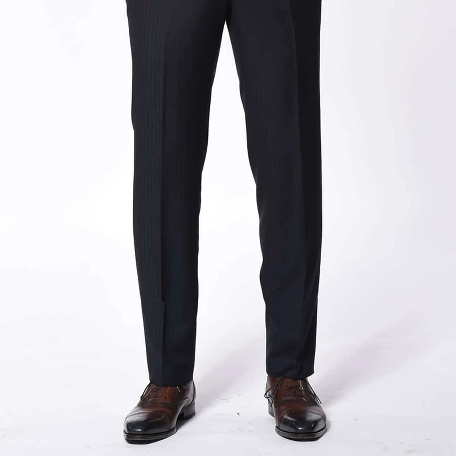 Tailored Suits Luxury 100% Wool Super 110 Business Suits Tailor Made Suits Midnight Blue Herringbone Custom Made Suits For Men