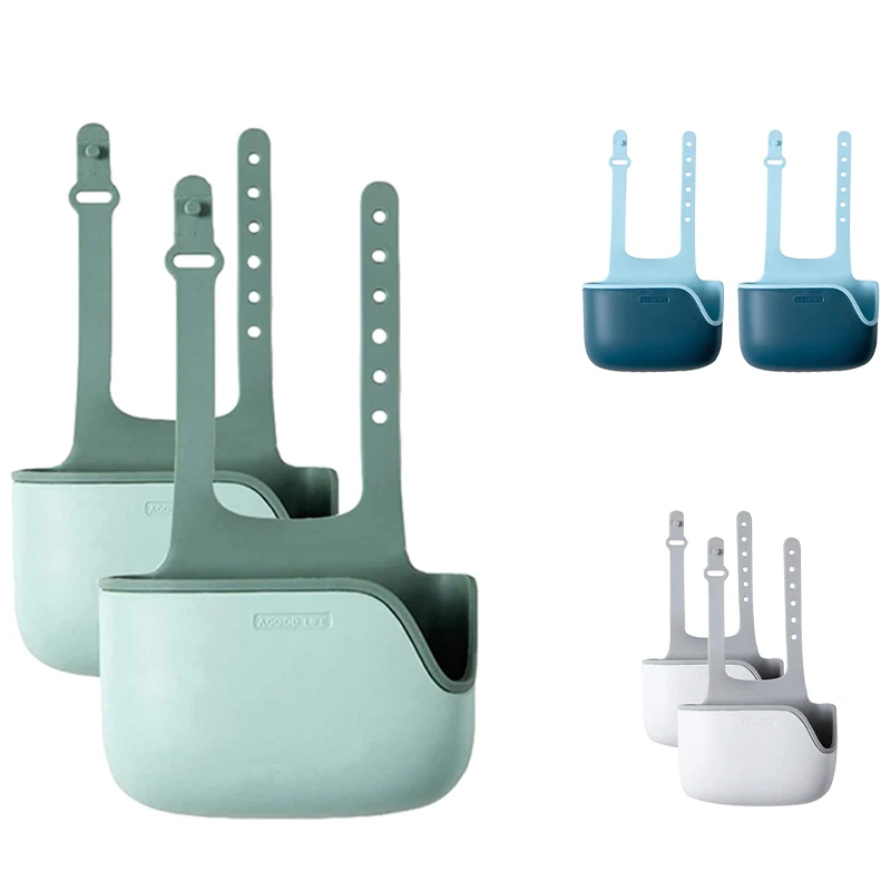

Kitchen Sink Caddy Sponge Holder,Telescopic Sink Storage Rack,Silicone Sponge Holder For Sink Hanging (2Pcs)