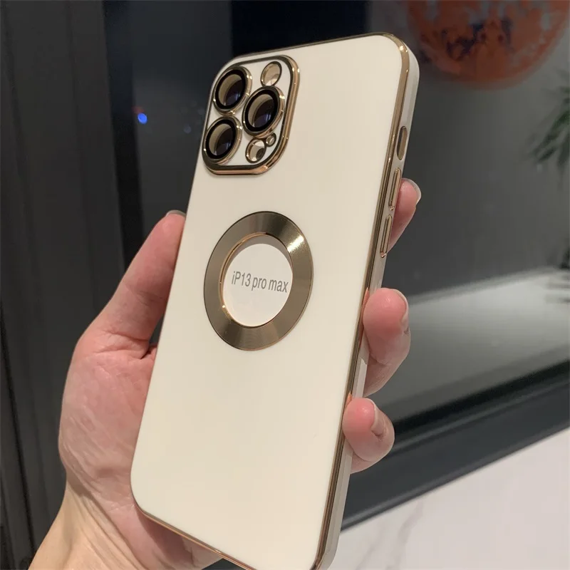 New luxury case for iphone 11 12 13 mini pro MAX back cover bumper etui capa CD pattern plating dropshipping