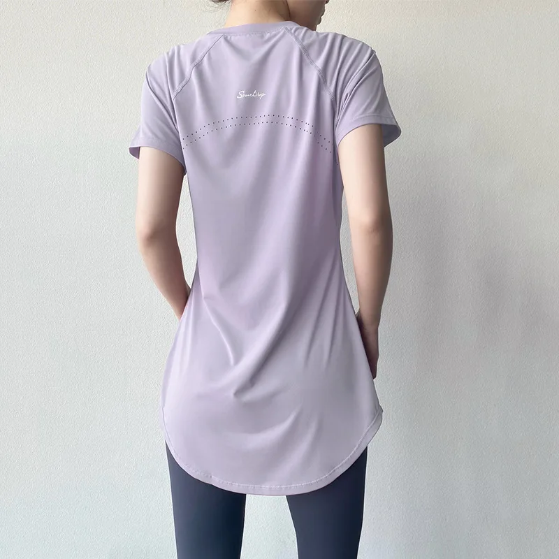 Woman Sportswear Gym Yoga T-Shirt Short Sleeve