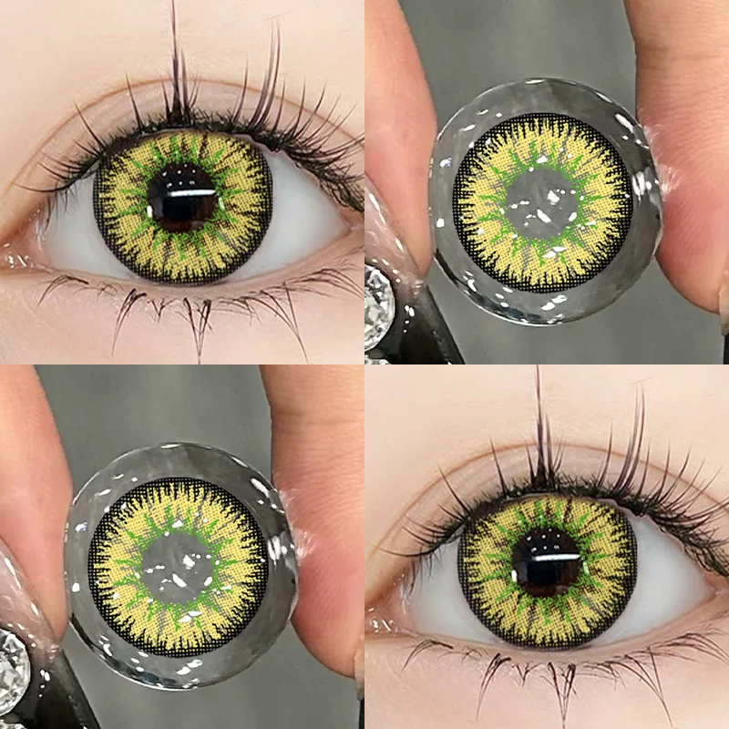 Hot Sale Halloween Cosplay Red & Yellow Colored Contact Lenses