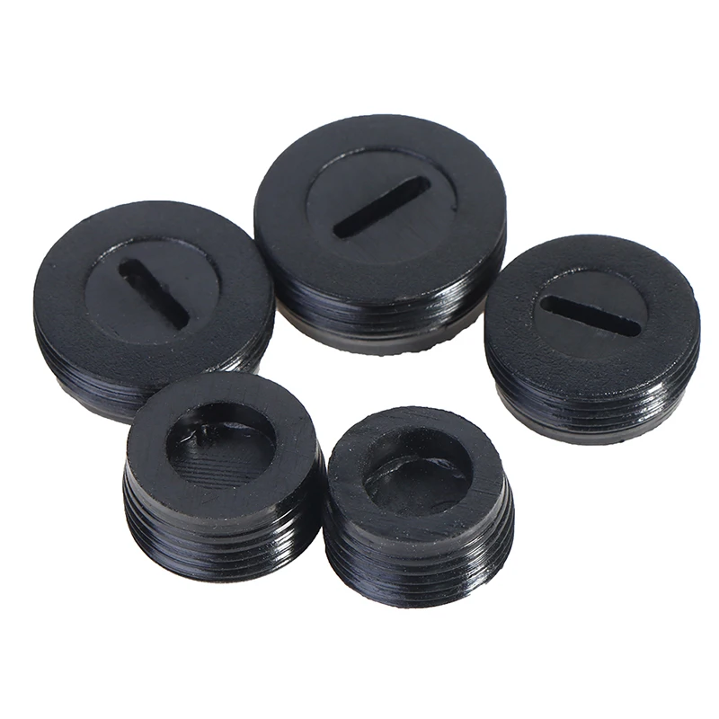 10pcs Black Plastic Screw Carbon Brush Holder Caps Case Dia. 12mm/13mm