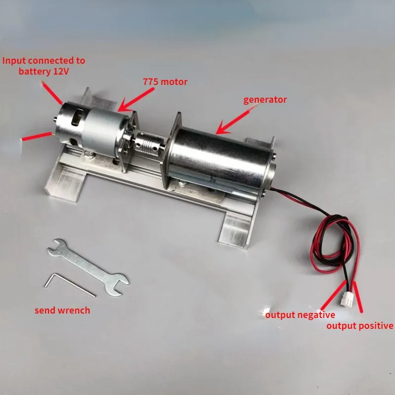 Tensão dc Motor Brushless Gerador Conjunto Duplo Rolamento Mudo Motor Miniatura Faça Você Mesmo Gerador Recarregável 775 220v dc Alta