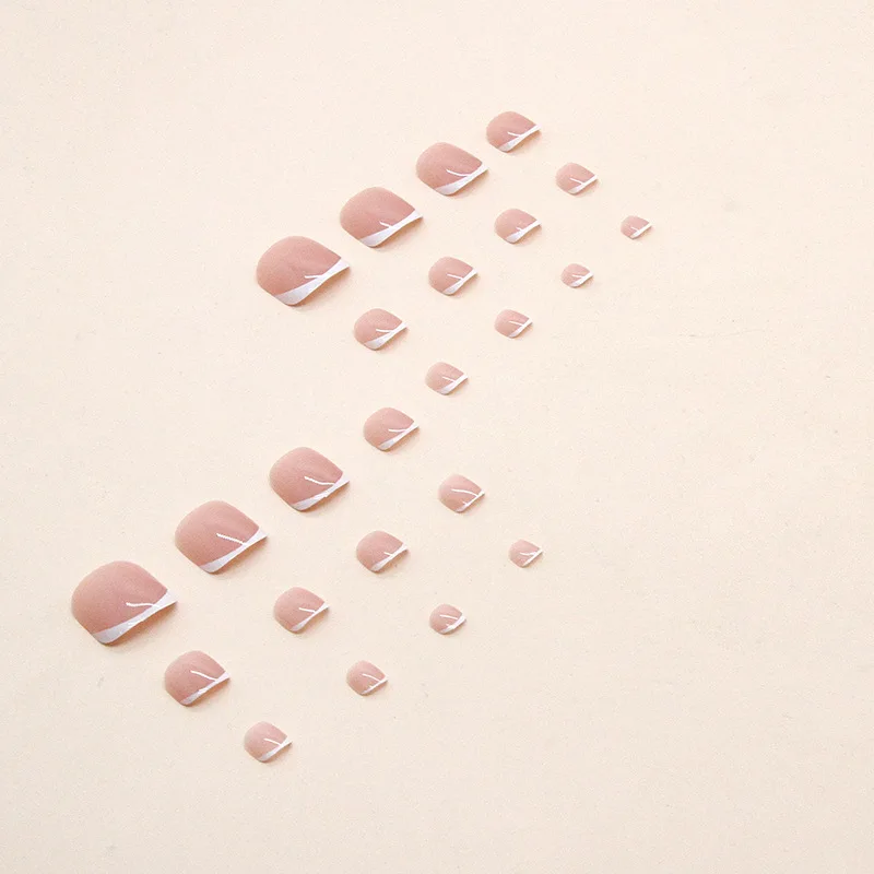 French Press on Nails Fake Nails Tips with Sticker False Toenail Design Butterfly Lovely Girl False Toenail