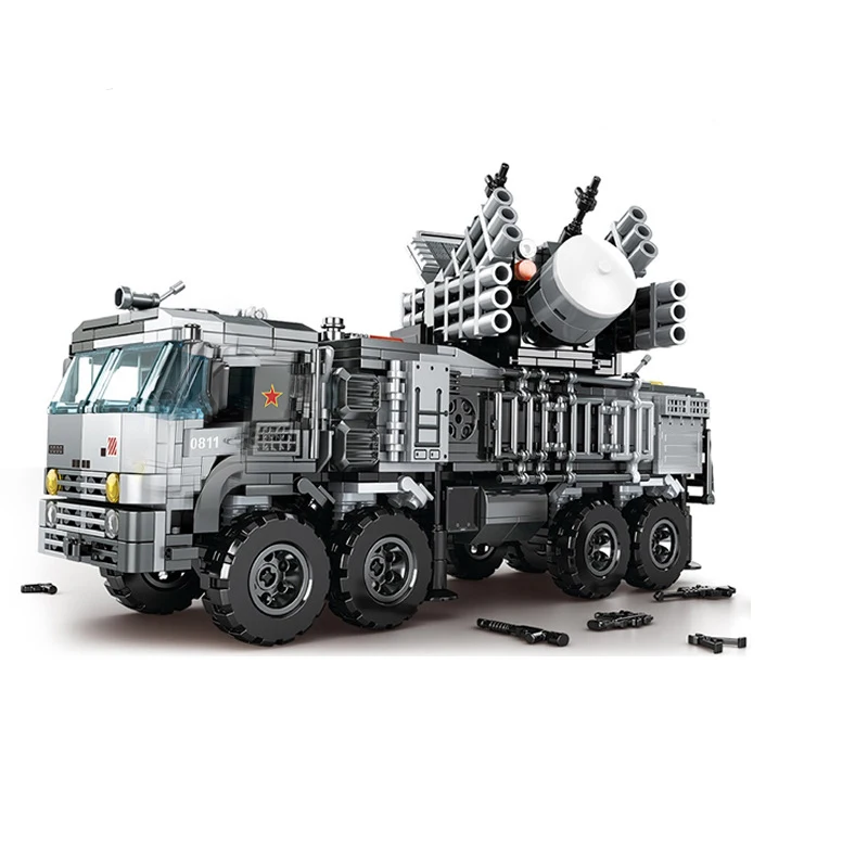 

WW2 Military Model Armored SM Anti-Aircraft Rocket Collect Ornaments Building Blocks Bricks Toys Gifts