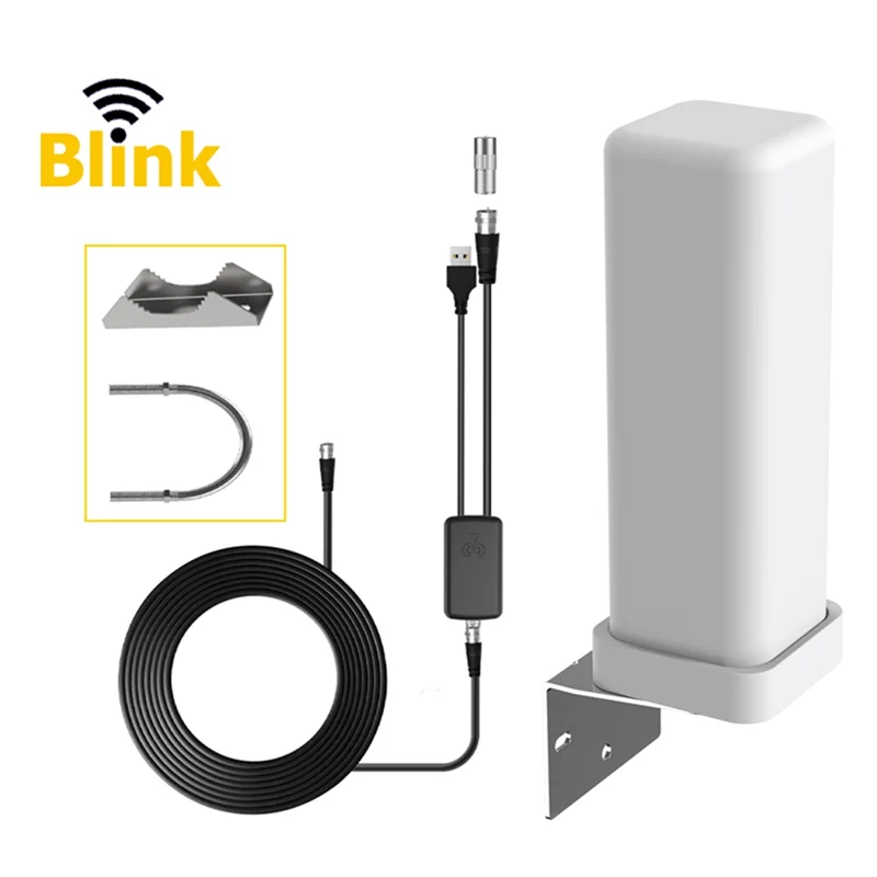 AU40 4K 디지털 TV 안테나 35Dbi 실외 무료 HDTV 채널 ATSC/DVB-T/DMB-T/ISDB-T용 6000마일 장거리 신호 증폭기