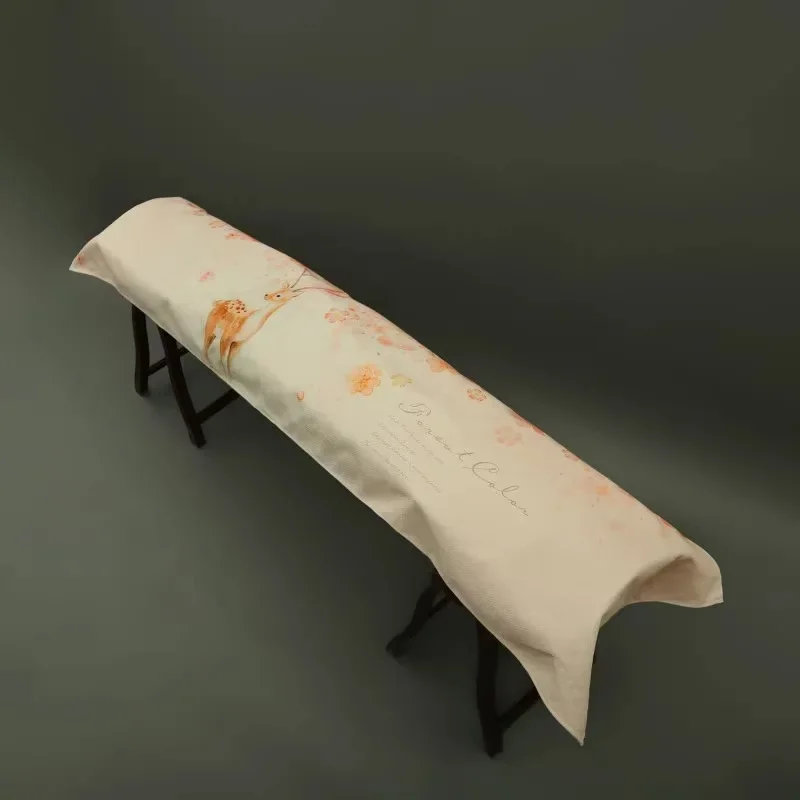 Chinese Ancient Style 163-165cm Elegant Guzheng Cover Dust Cover Edge Classical Literary Piano Organ Keyboard Furniture