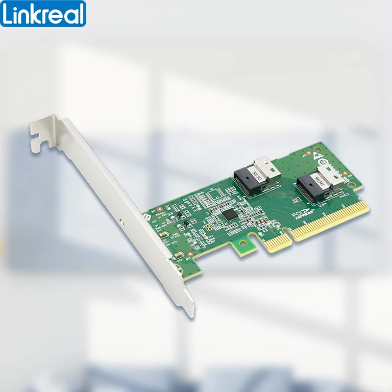 Linkreal Pci Express 4.0x8 para Dois Slimsas Sff8654 4i Adapter-lrnv9f12 - Imagem 5