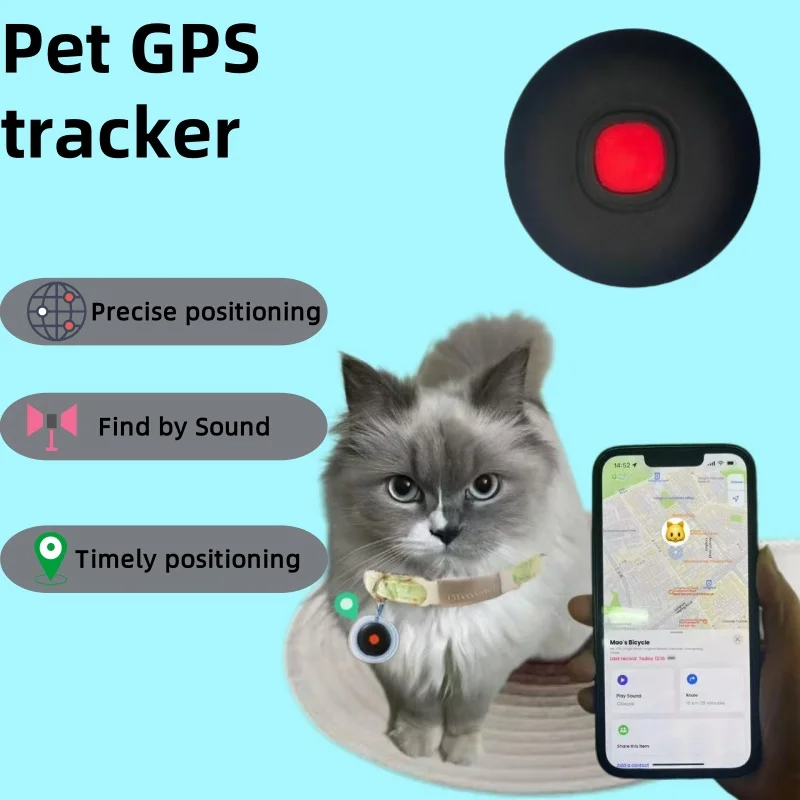 WTAG Smart Tracker GPS Tracker Work With Apple Find My (iOS Only) IP68 Waterproof Real Time Tracking For Elder Bags Wallets Cars