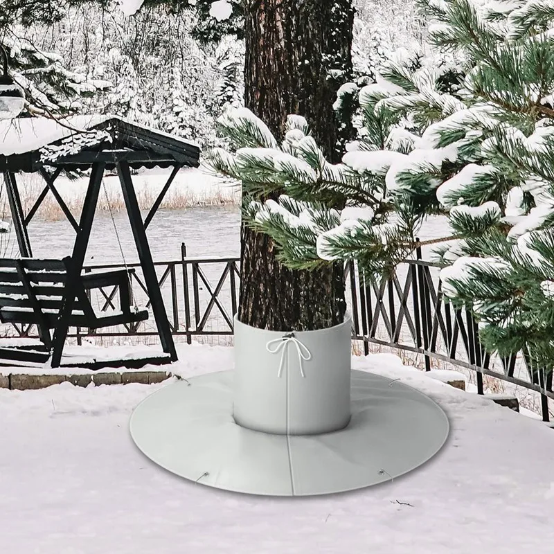 AS60-Palm Tree Root Protectors,3 Layers Tree Root Freeze Protectors With Ground Nails,Winter Frost Covers Outdoor