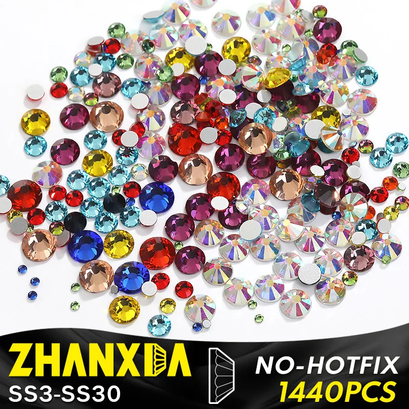 

SS3-SS30 Flatback Rhinestone Bulk Embellishments For Crafts Loose Gemstones No Hotfix Diamante Glass Crystals For Decoration