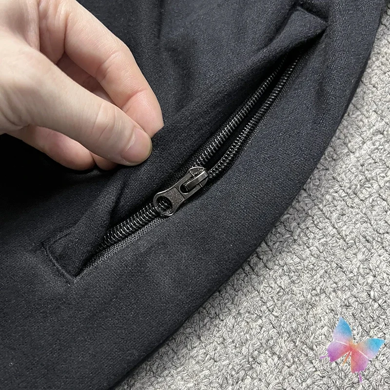 American High Street Black Sweatpants ADWYSD Pants Sunroll Fleece Zipper Pocket Men Women Cleanfit Trousers 5