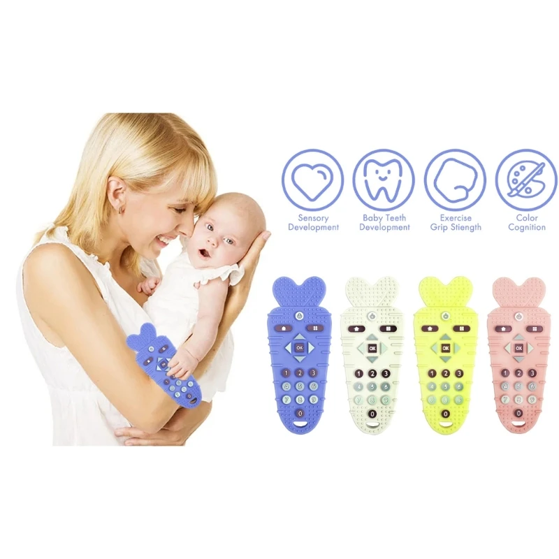 HUYU 어금니 씹는 장난감 실리콘 진정 Teether 조기 교육 감각 장난감
