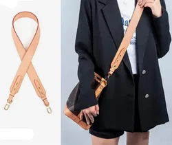 Real Vachetta Calfskin Adjustable Shoulder Strap For Designer Lady Handbag Women Bucket Bag Purse Carry Belt Replacement